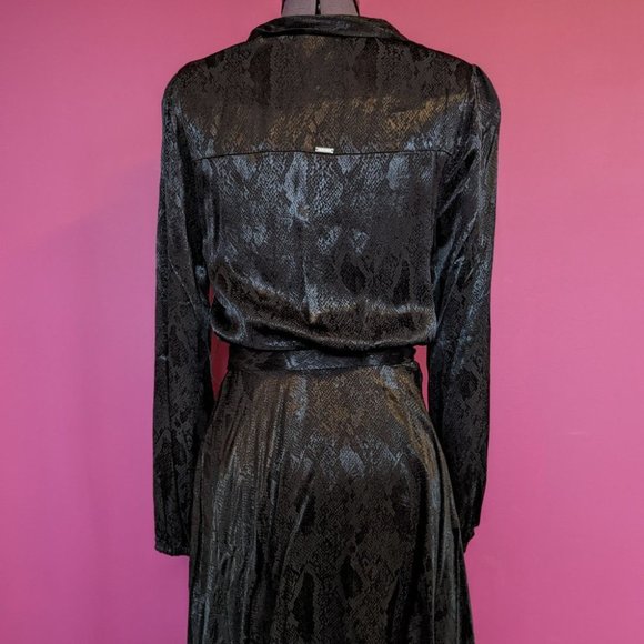 Guess Eco Doha Wrap Dress XS Jet Black - Picture 6 of 14